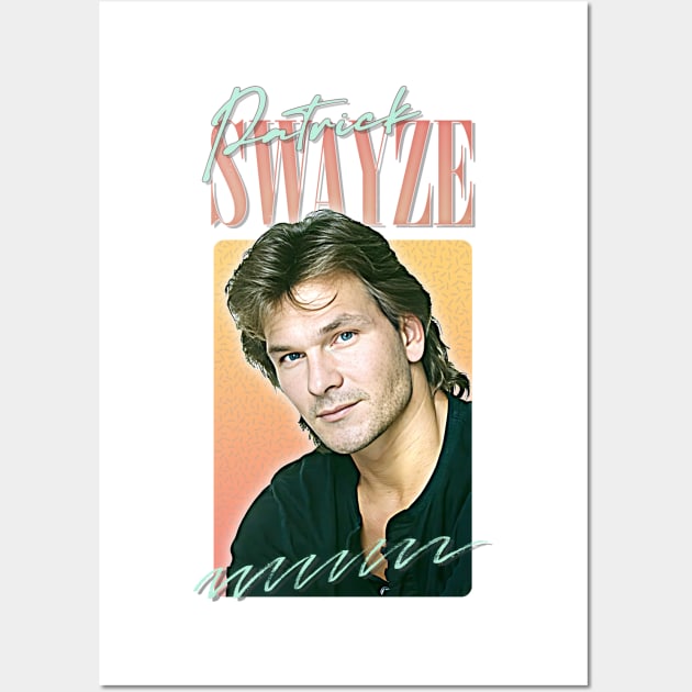 Patrick Swayze •  • Retro Graphic Design Wall Art by DankFutura